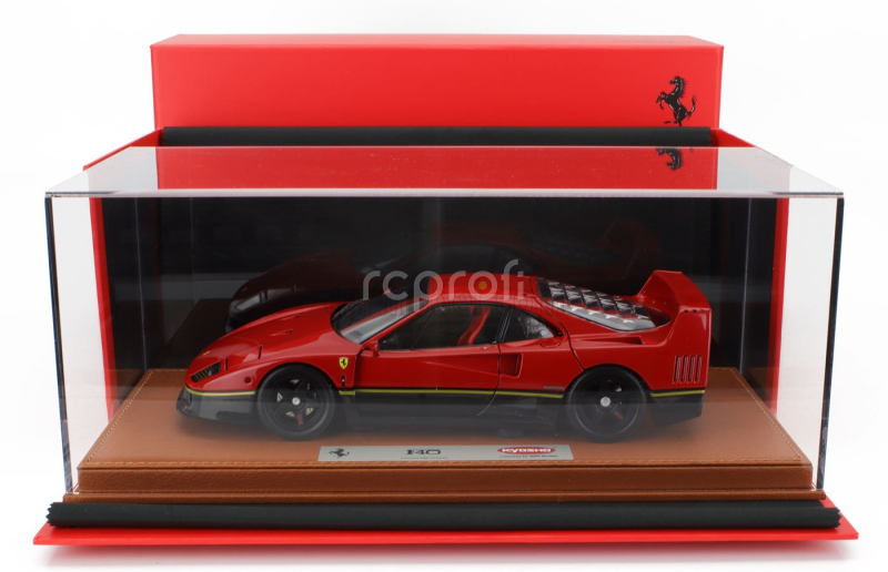 Bbr-models Ferrari F40 1987 - Con Vetrina - With Showcase 1:18 Červená Černá Zlatá