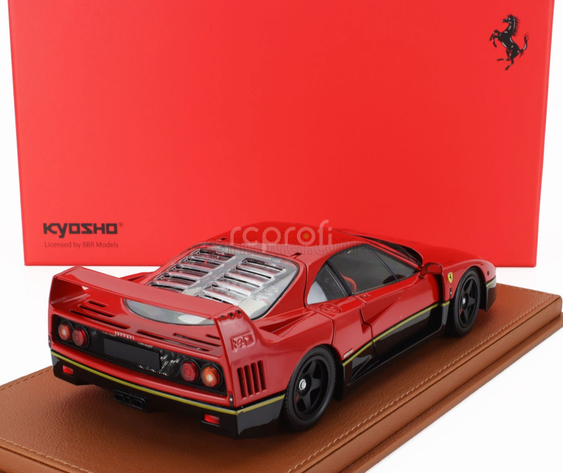 Bbr-models Ferrari F40 1987 - Con Vetrina - With Showcase 1:18 Červená Černá Zlatá