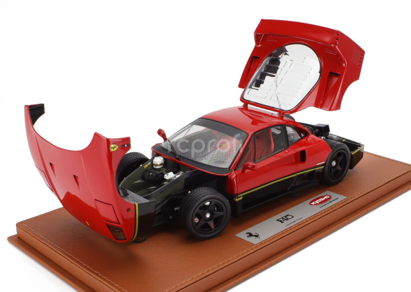 Bbr-models Ferrari F40 1987 - Con Vetrina - With Showcase 1:18 Červená Černá Zlatá