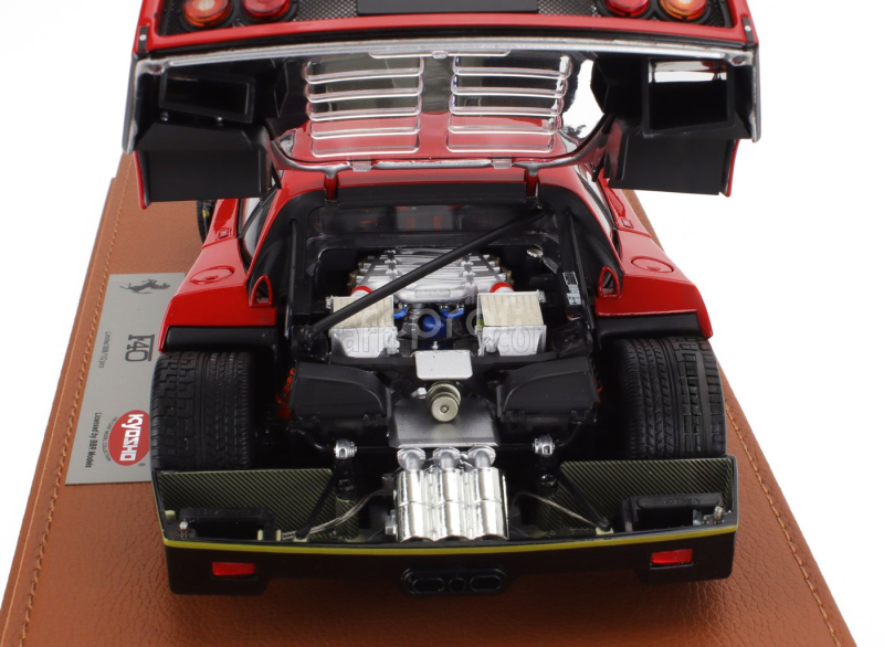 Bbr-models Ferrari F40 1987 - Con Vetrina - With Showcase 1:18 Červená Černá Zlatá