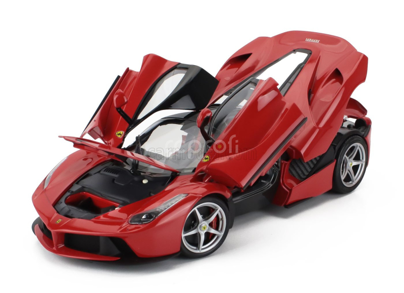 Bbr-models Ferrari Laferrari 2013 - Silver Rims 1:18 Rosso Corsa 322 - Červená