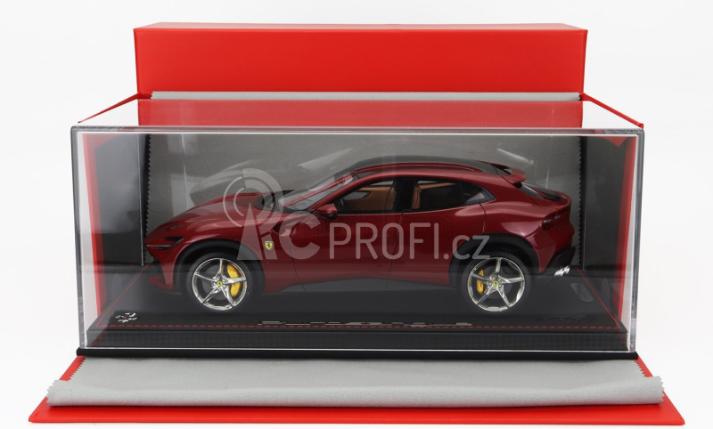 Bbr-models Ferrari Purosangue Suv 2022 - Con Vetrina - With Showcase 1:18 Rosso Mugello - Červený Met