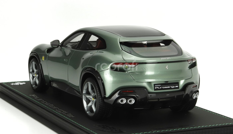 Bbr-models Ferrari Purosangue Suv Carbon Roof 2022 - Con Vetrina - With Showcase 1:18 Verde Dora - Světle Zelená Met