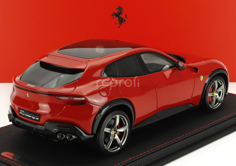 Bbr-models Ferrari Purosangue Suv Panoramic Roof 2022 - Con Vetrina - With Showcase 1:18 Rosso Corsa - Červená