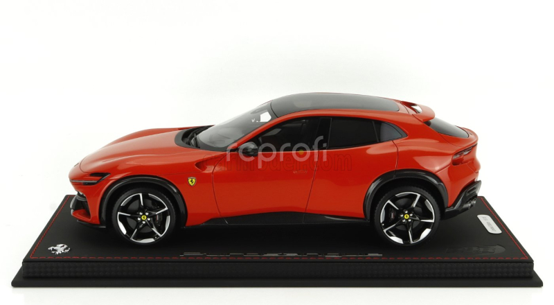 Bbr-models Ferrari Purosangue Suv Panoramic Roof 2022 - Con Vetrina - With Showcase 1:18 Rosso Dino - Světle Červená