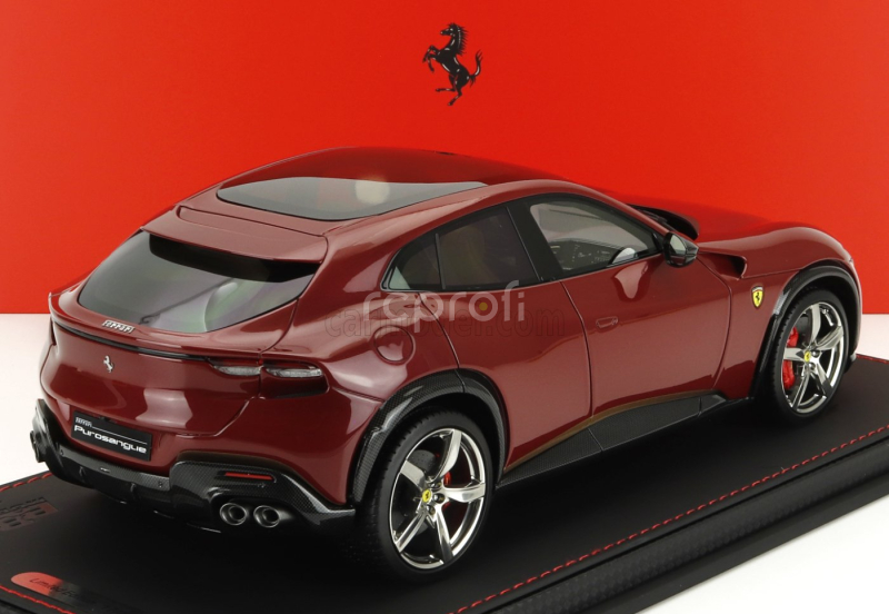 Bbr-models Ferrari Purosangue Suv Panoramic Roof 2022 - Con Vetrina - With Showcase 1:18 Rosso Mugello - Červený Met