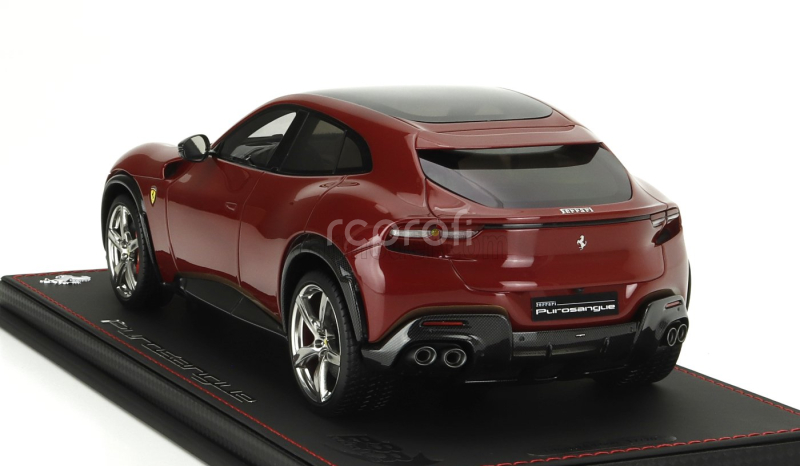 Bbr-models Ferrari Purosangue Suv Panoramic Roof 2022 - Con Vetrina - With Showcase 1:18 Rosso Mugello - Červený Met