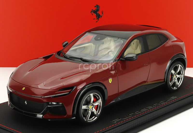 Bbr-models Ferrari Purosangue Suv Panoramic Roof 2022 - Con Vetrina - With Showcase 1:18 Rosso Mugello - Červený Met