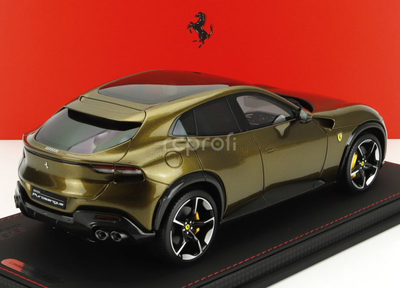 Bbr-models Ferrari Purosangue Suv Panoramic Roof 2022 - Con Vetrina - With Showcase 1:18 Verde Volterra - Zelená Met