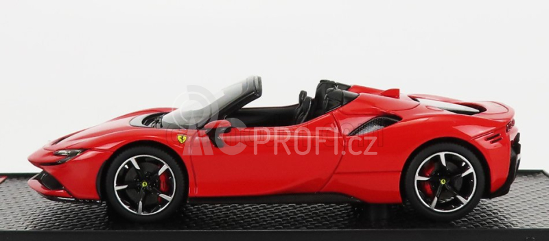 Bbr-models Ferrari Sf90 Stradale Hybrid Spider 1000hp Open Roof 2020 1:43 Rosso Corsa - Červená