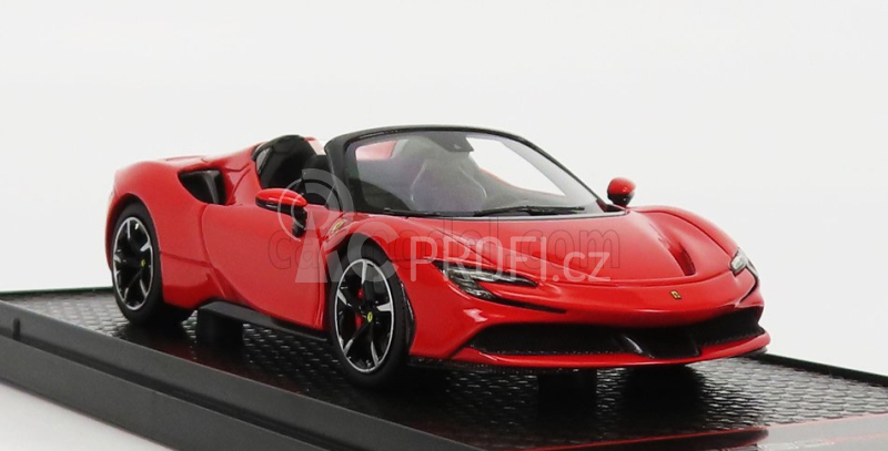Bbr-models Ferrari Sf90 Stradale Hybrid Spider 1000hp Open Roof 2020 1:43 Rosso Corsa - Červená