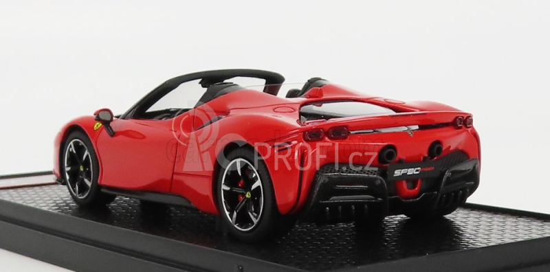 Bbr-models Ferrari Sf90 Stradale Hybrid Spider 1000hp Open Roof 2020 1:43 Rosso Corsa - Červená