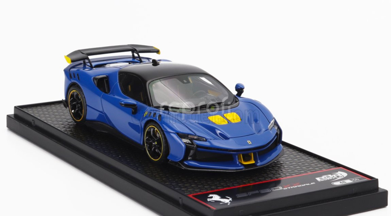 Bbr-models Ferrari Sf90 Xx Stradale 2024 1:43 Azzurro Dino - Modrá Met Černá Žlutá