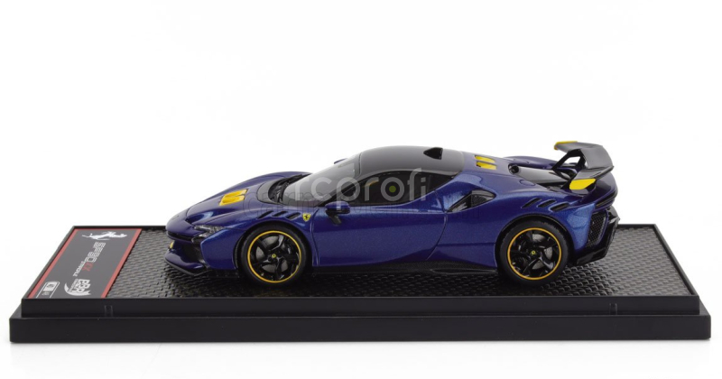 Bbr-models Ferrari Sf90 Xx Stradale 2024 1:43 Blu Tour De France - Modrá Černá Žlutá