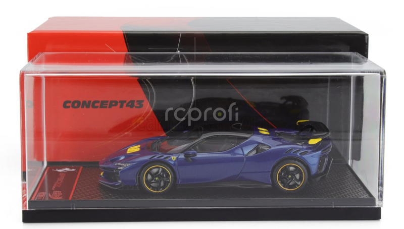 Bbr-models Ferrari Sf90 Xx Stradale 2024 1:43 Blu Tour De France - Modrá Černá Žlutá