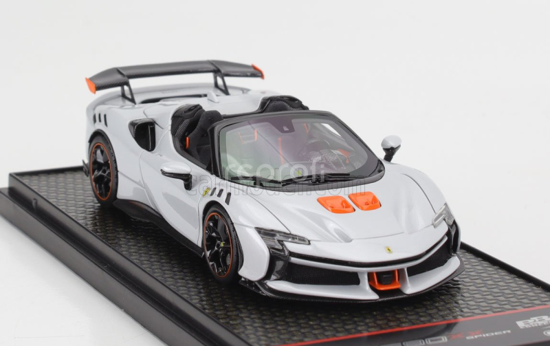 Bbr-models Ferrari Sf90 Xx Stradale Spider 2024 1:43 Bianco Artico - Bílá Met Oranžová Černá