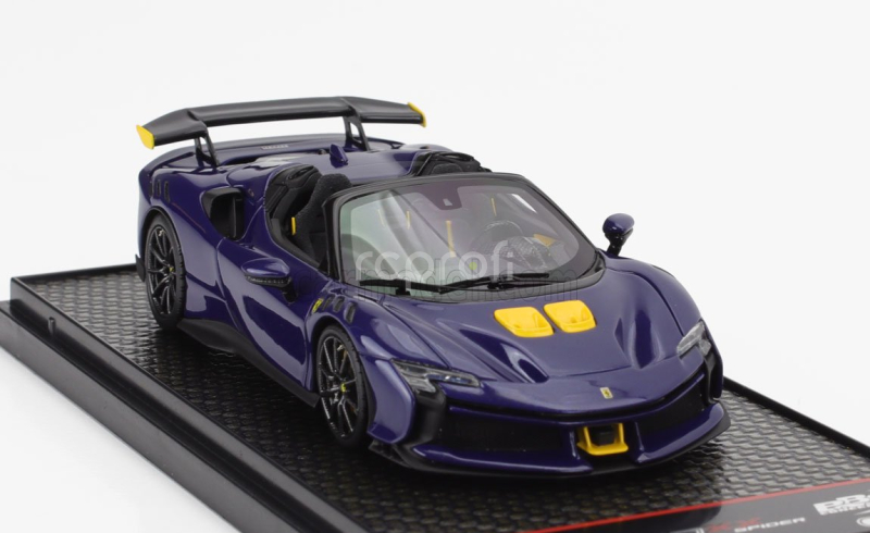 Bbr-models Ferrari Sf90 Xx Stradale Spider 2024 1:43 Blu Elettrico - Modrá Žlutá Černá