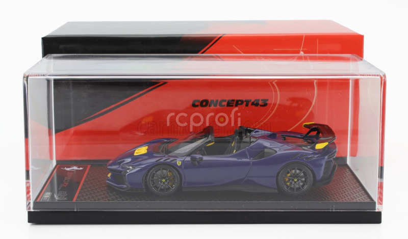 Bbr-models Ferrari Sf90 Xx Stradale Spider 2024 1:43 Blu Elettrico - Modrá Žlutá Černá