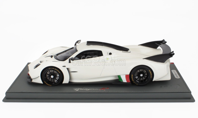 Bbr-models Pagani Huayra R 2021 - Con Vetrina - With Showcase 1:18 Bianco Benny - Bílá Černá