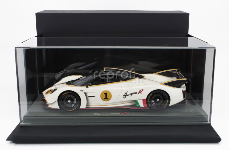 Bbr-models Pagani Huayra R N 1 Racing 2021 - Con Vetrina - With Showcase 1:18 Bianco Benny - Bílá Černá