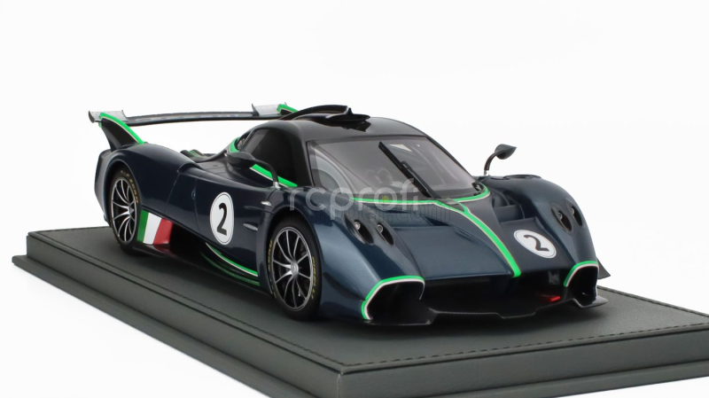 Bbr-models Pagani Huayra R N 2 Racing 2021 - Con Vetrina - With Showcase 1:18 Matná Modrá Černá Karbonová