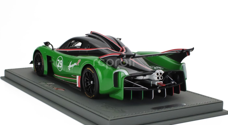 Bbr-models Pagani Huayra R N 29 Racing 2021 - Con Vetrina - With Showcase 1:18 Černý Uhlík Zelený