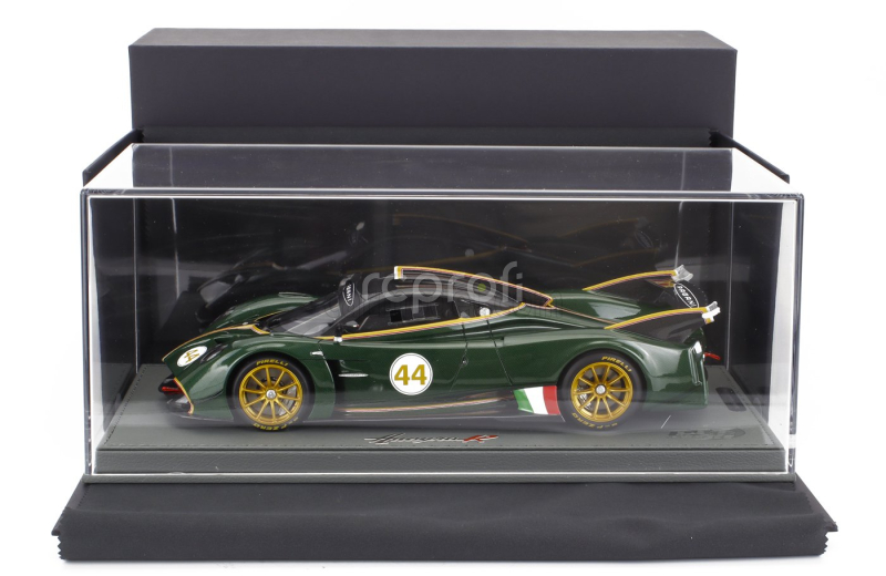 Bbr-models Pagani Huayra R N 44 Racing 2021 - Con Vetrina - With Showcase 1:18 Verde Smeraldo - Zelený Uhlík