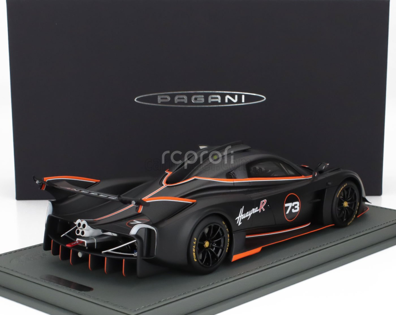Bbr-models Pagani Huayra R N 73 Racing 2021 - Con Vetrina - With Showcase 1:18 Matný Černý Uhlík