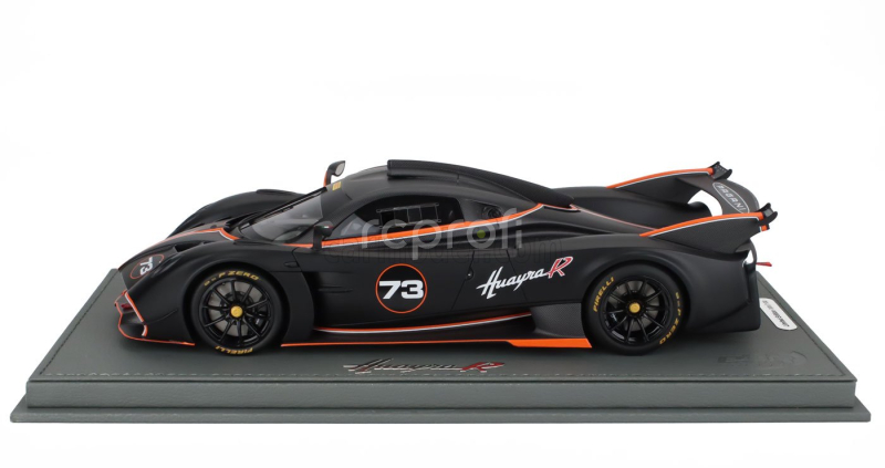Bbr-models Pagani Huayra R N 73 Racing 2021 - Con Vetrina - With Showcase 1:18 Matný Černý Uhlík
