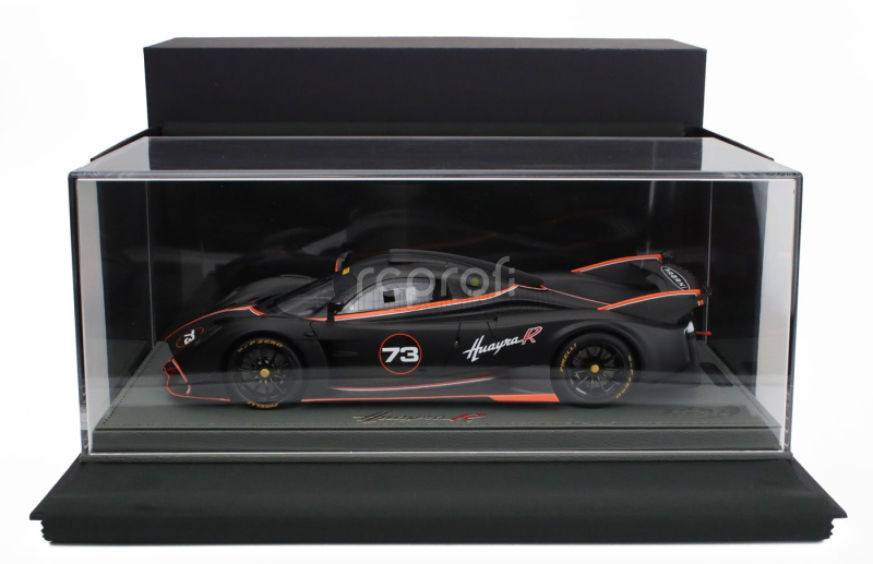 Bbr-models Pagani Huayra R N 73 Racing 2021 - Con Vetrina - With Showcase 1:18 Matný Černý Uhlík