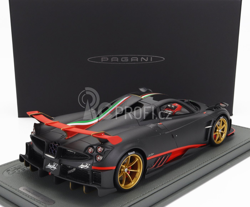 Bbr-models Pagani Imola 2020 - Con Vetrina - With Showcase 1:18 Černé Uhlíkové Vlákno