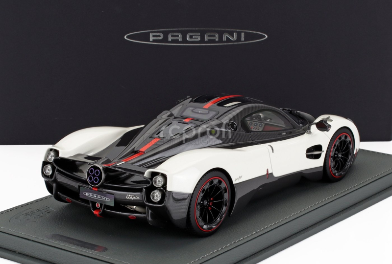 Bbr-models Pagani Utopia 2022 - Con Vetrina - With Showcase 1:18 Bianco Benny - Bílá