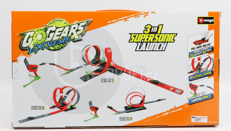 Bburago Accessories Diorama - Go Gears Extreme 3 In 1 Supersonic Launch With 1x Car Included 1:64 Různé