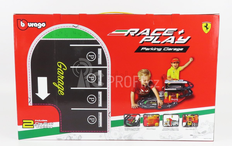 Bburago Accessories Diorama - Level Parking Garage With Ferrari 458 Pista + Laferrari 1:43 Různé