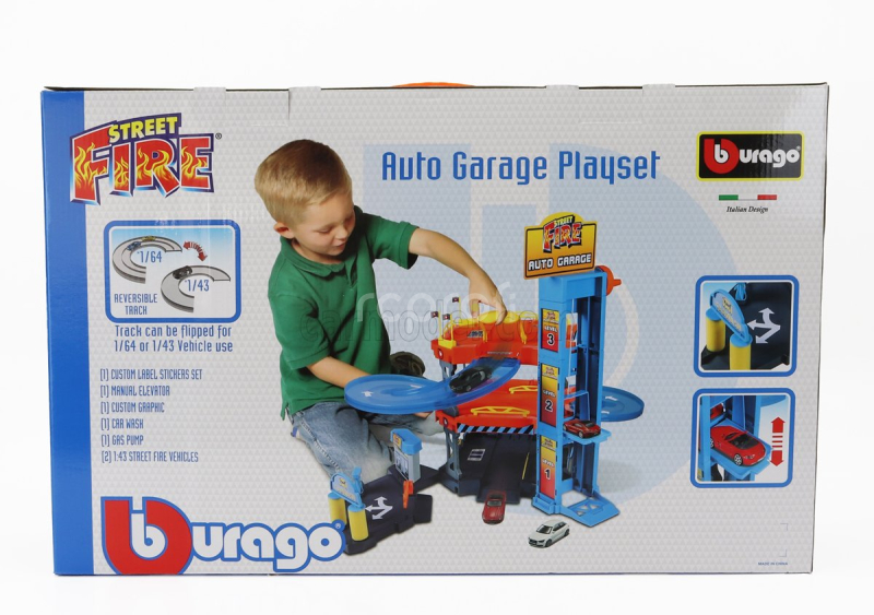 Bburago Accessories Diorama - Parking Playset Garage With 2x Cars 1:43 Různé