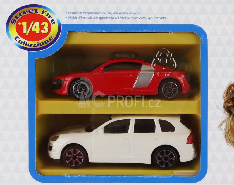 Bburago Accessories Diorama - Parking Playset Garage With Porsche Cayenne + Audi R8 1:43 Různé