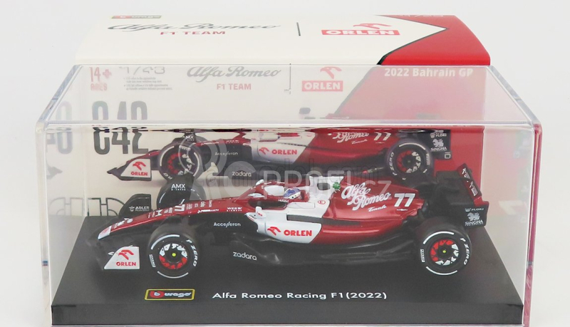 Bburago Alfa romeo F1 C42 Team Orlen Racing N 77 1:43, červená