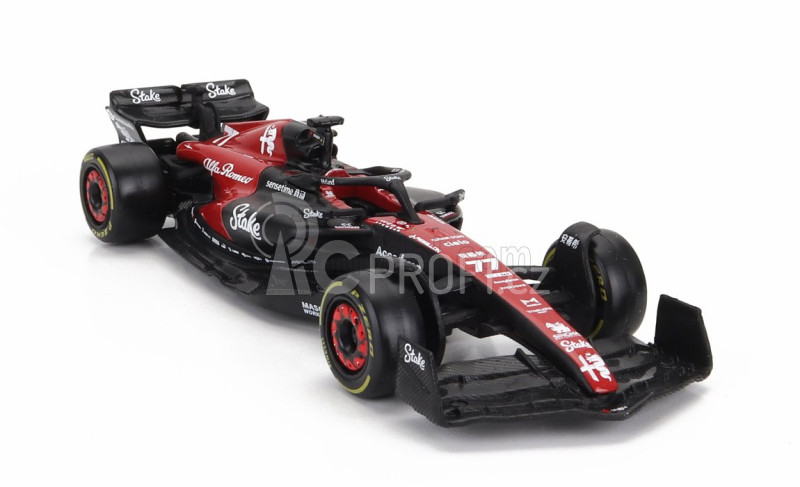 Bburago Alfa romeo F1  C43 Team Stake N 77 Season 2023 Valtteri Bottas 1:43 Černá Červená