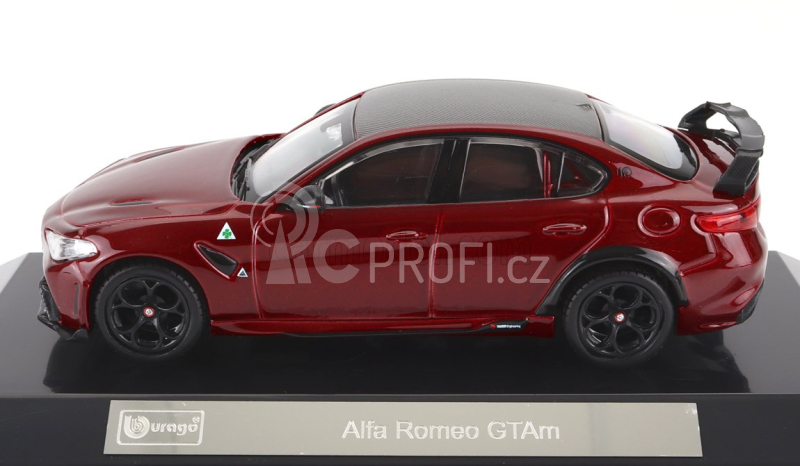 Bburago Alfa romeo Giulia Gtam 2020 - With Hard Showcase - Exclusive Carmodel 1:43 Rosso Gta - Red Met