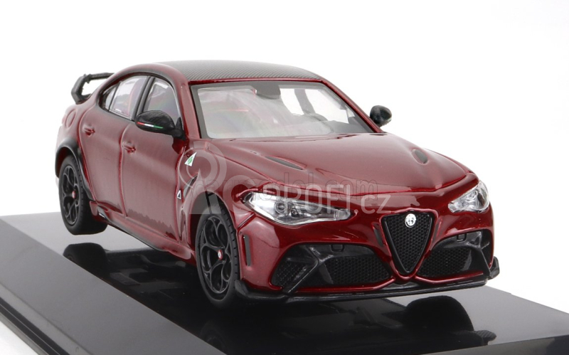 Bburago Alfa romeo Giulia Gtam 2020 - With Hard Showcase - Exclusive Carmodel 1:43 Rosso Gta - Red Met