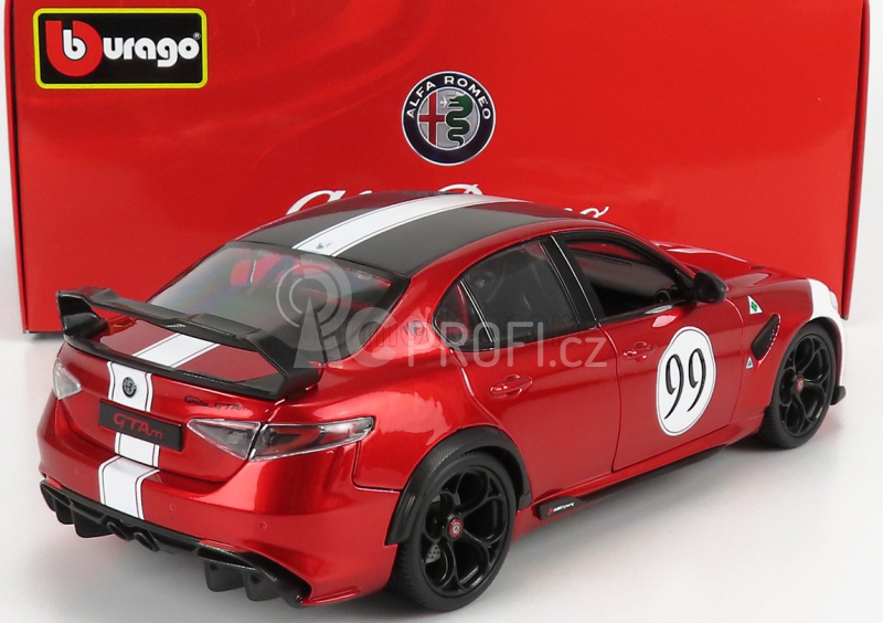 Bburago Alfa romeo Giulia Gtam N 99 Racing 2020 1:18 Alfa Červená Bílá