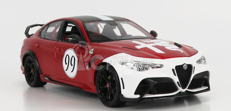 Bburago Alfa romeo Giulia Gtam N 99 Racing 2020 1:18 Alfa Červená Bílá