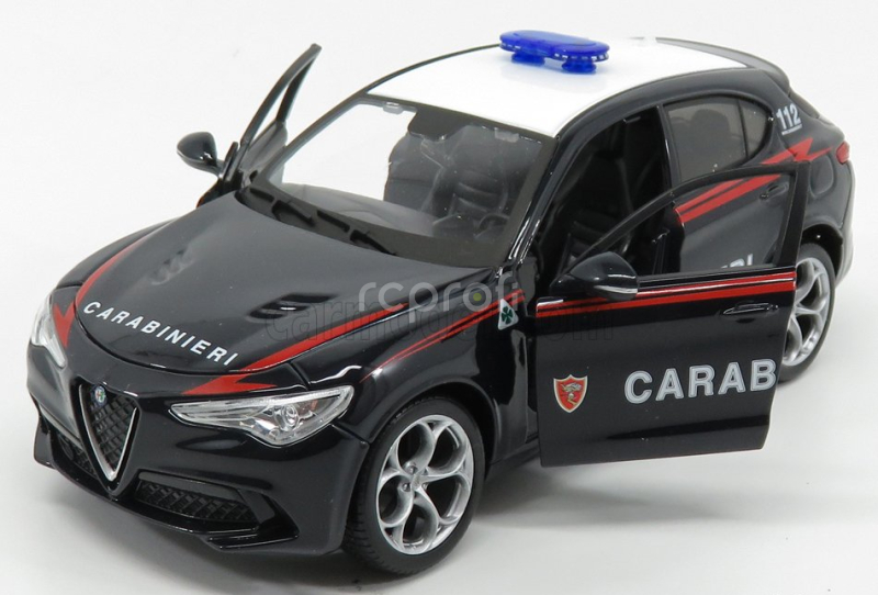 Bburago Alfa romeo Stelvio Carabinieri 2017 1:24 Modrá Bílá