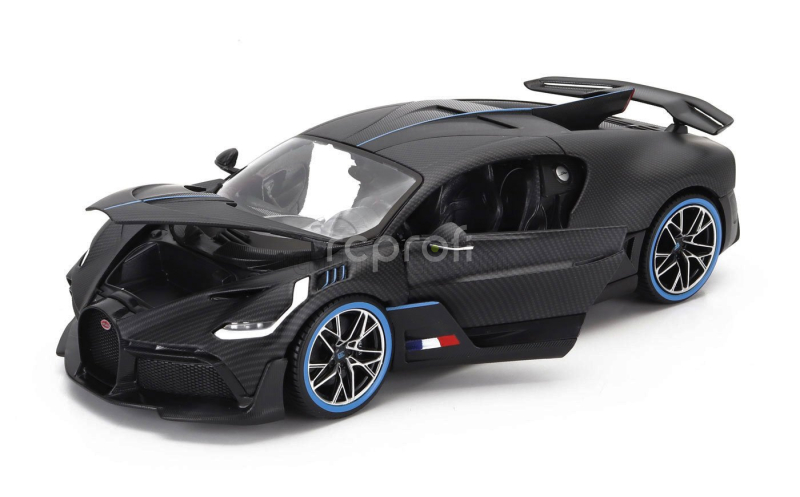 Bburago Bugatti Divo 2018 - 50th Anniversary Bburago 1:18 Matně Černá Uhlíková Vlákna