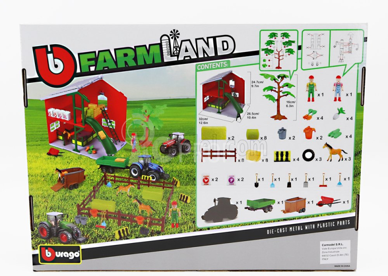 Bburago Fendt Set Farm Horse Stable Play Vario 1050 Tractor 2016 1:50 Zelená