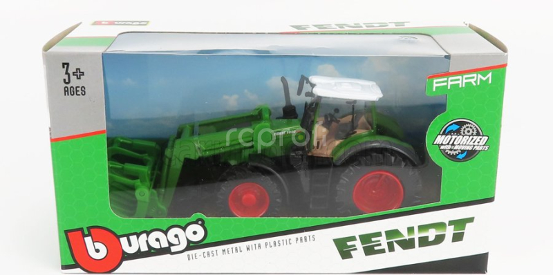 Bburago Fendt Vario 1050 Tractor With Front Grapple 2016 1:50 Zelená Šedá Červená