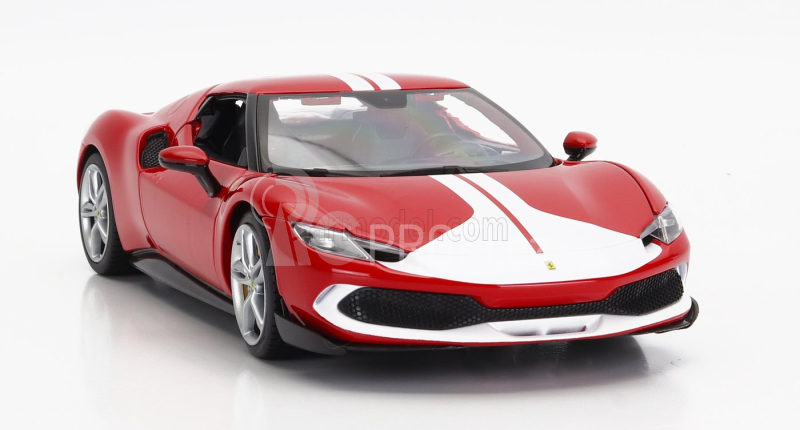 Bburago Ferrari 296 Gtb Assetto Fiorano 2022 1:18 Červená Bílá