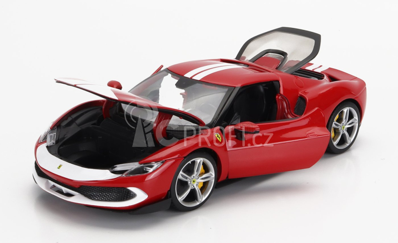 Bburago Ferrari 296 Gtb Assetto Fiorano 2022 1:18 Červená Bílá