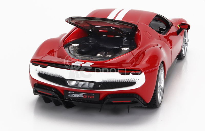 Bburago Ferrari 296 Gtb Assetto Fiorano 2022 1:18 Červená Bílá