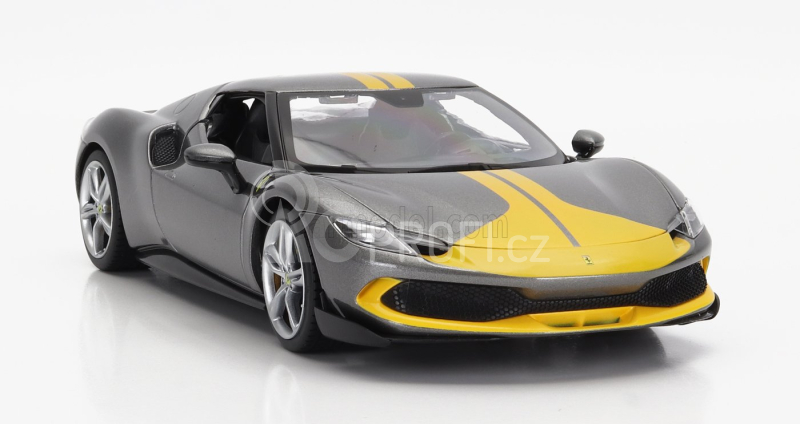 Bburago Ferrari 296 Gtb Assetto Fiorano 2022 1:18 Šedá Žlutá